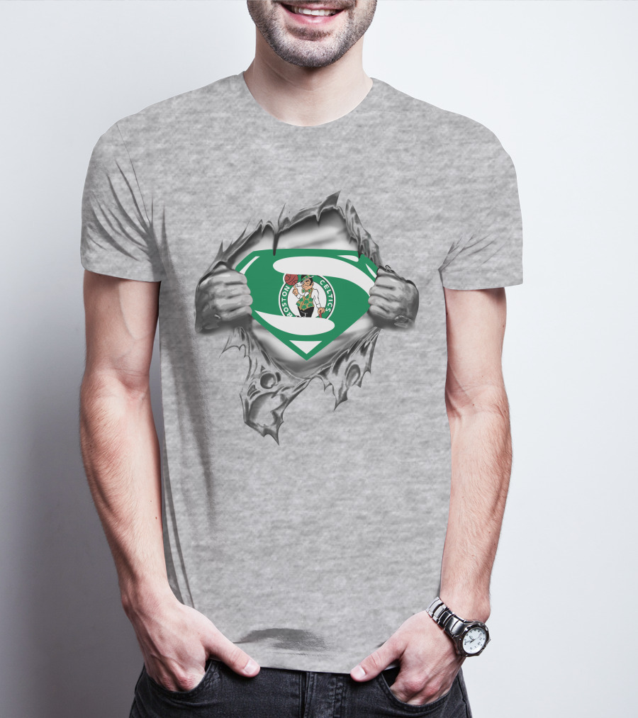 Boston Celtics Superman Logo Burst T-Shirt