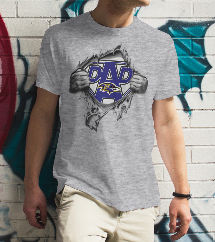Super Dad Baltimore Ravens Logo Emblem T-Shirt
