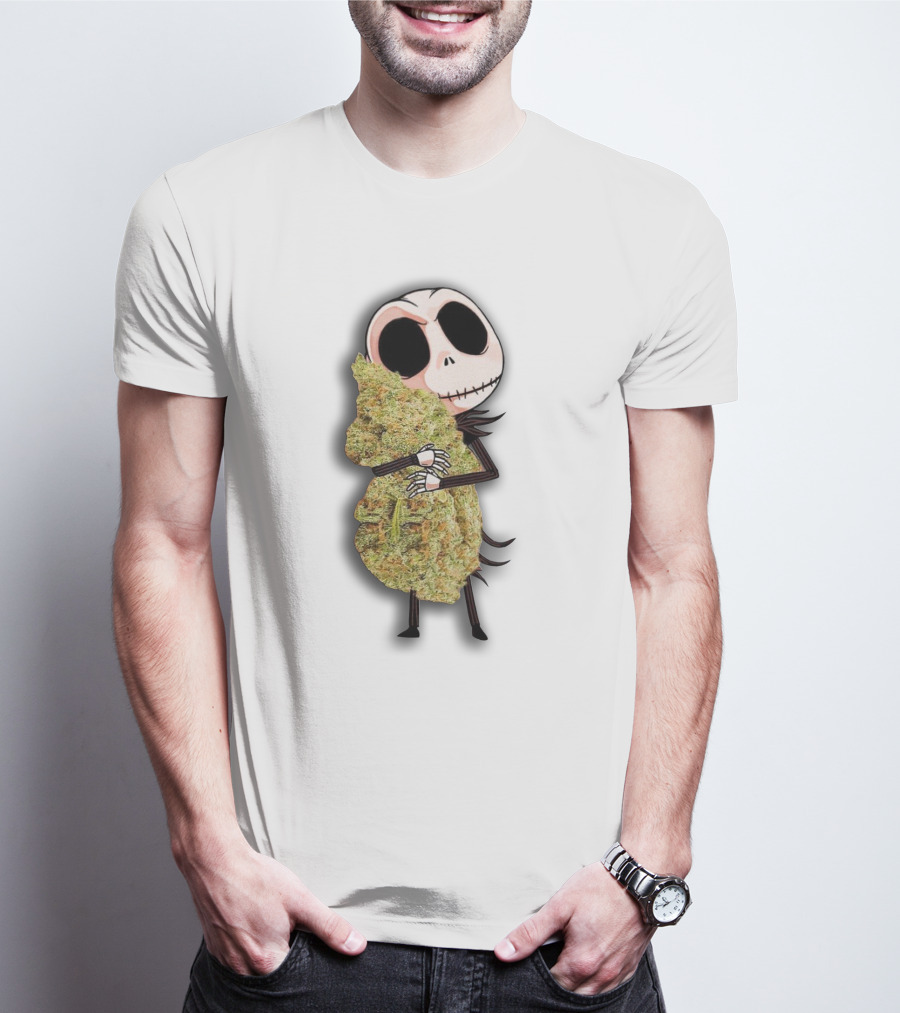 Jack Skellington Hug Cannabis T-Shirt