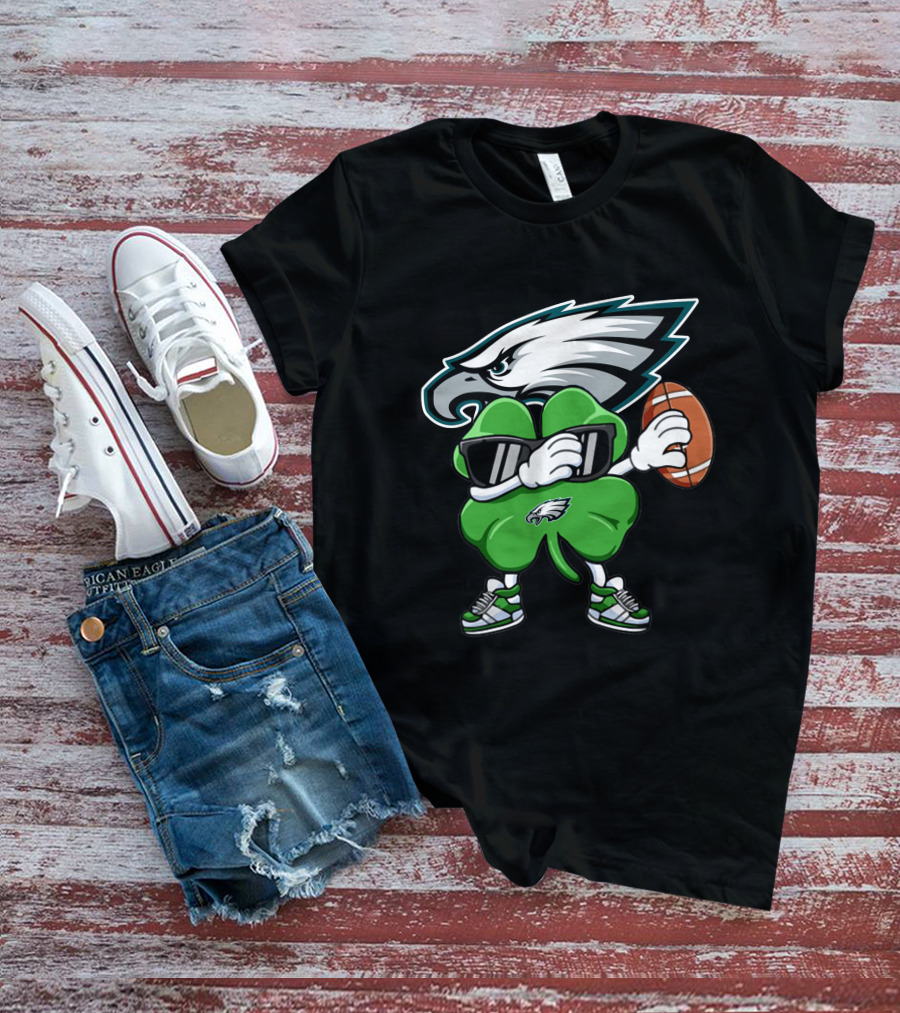 Philadelphia Eagles Shamrock Football Mascot T-Shirt