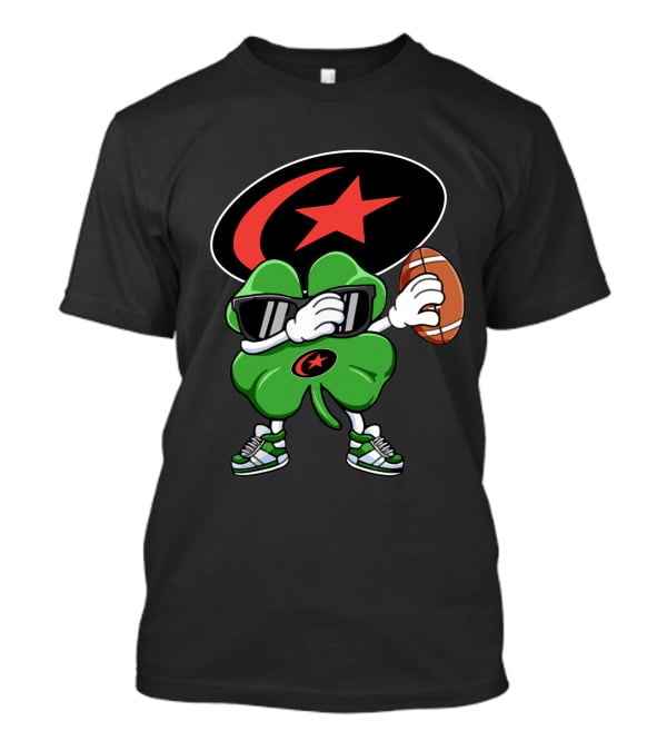 Saracens Rugby Lucky Clover Star Logo Football T-Shirt