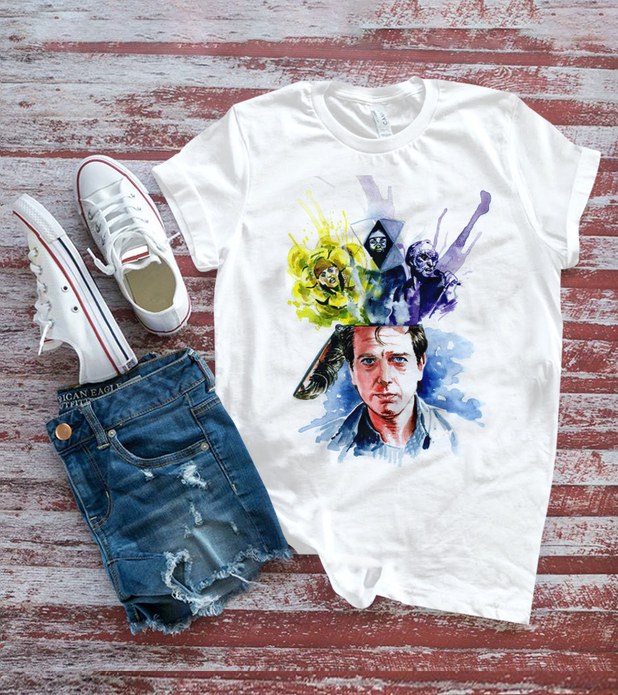 Peter Gabriel Watercolor Portrait With Surreal Artistic Elements T-Shirt