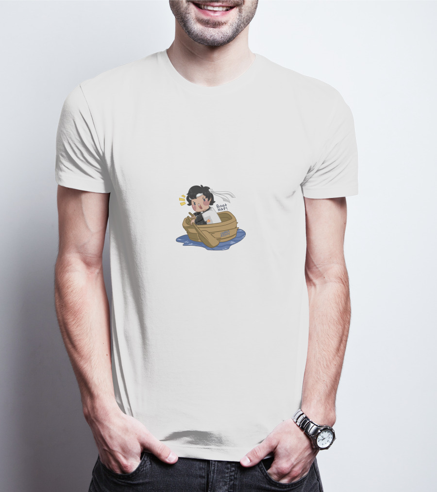 Sapnap Boatnap Cute Chibi Character In A Rowboat On Water T-Shirt