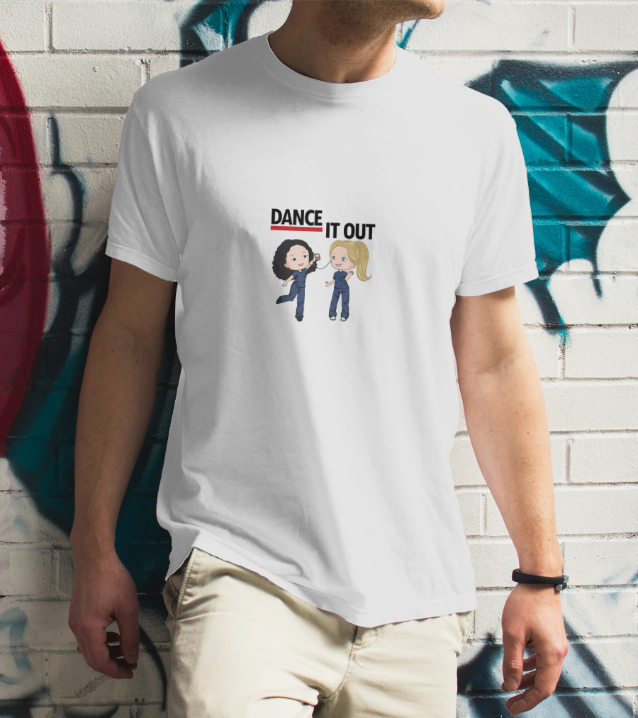 Greys Anatomy Dance It Out Chibi Characters T-Shirt