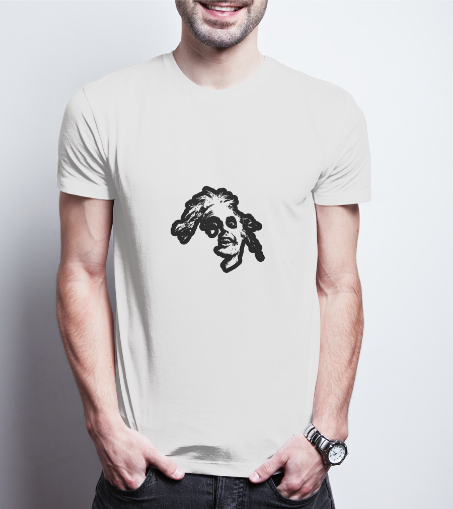 Beetlejuice Face Distorted Black And White Character Expression T-Shirt