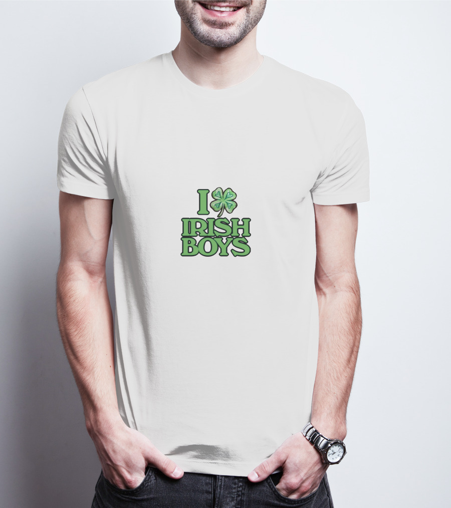 I Love Irish Boys Shamrock Charm T-Shirt
