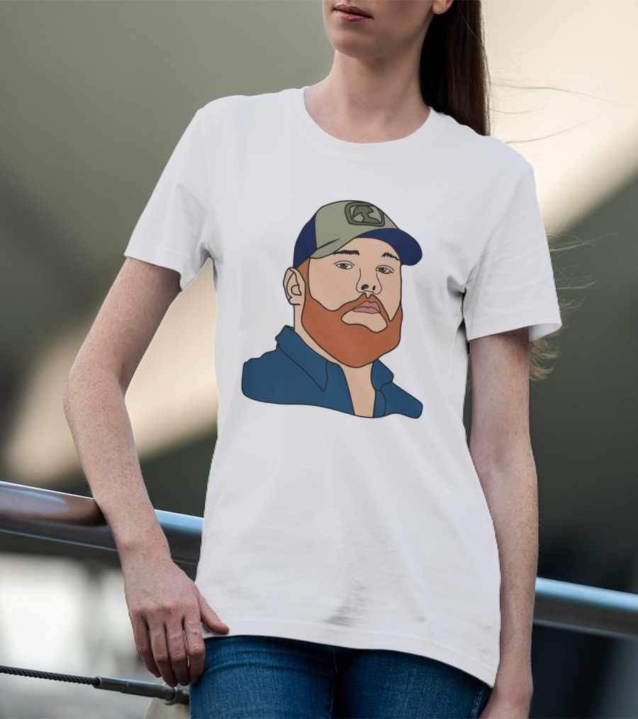 Luke Combs Portrait Hat And Beard T-Shirt