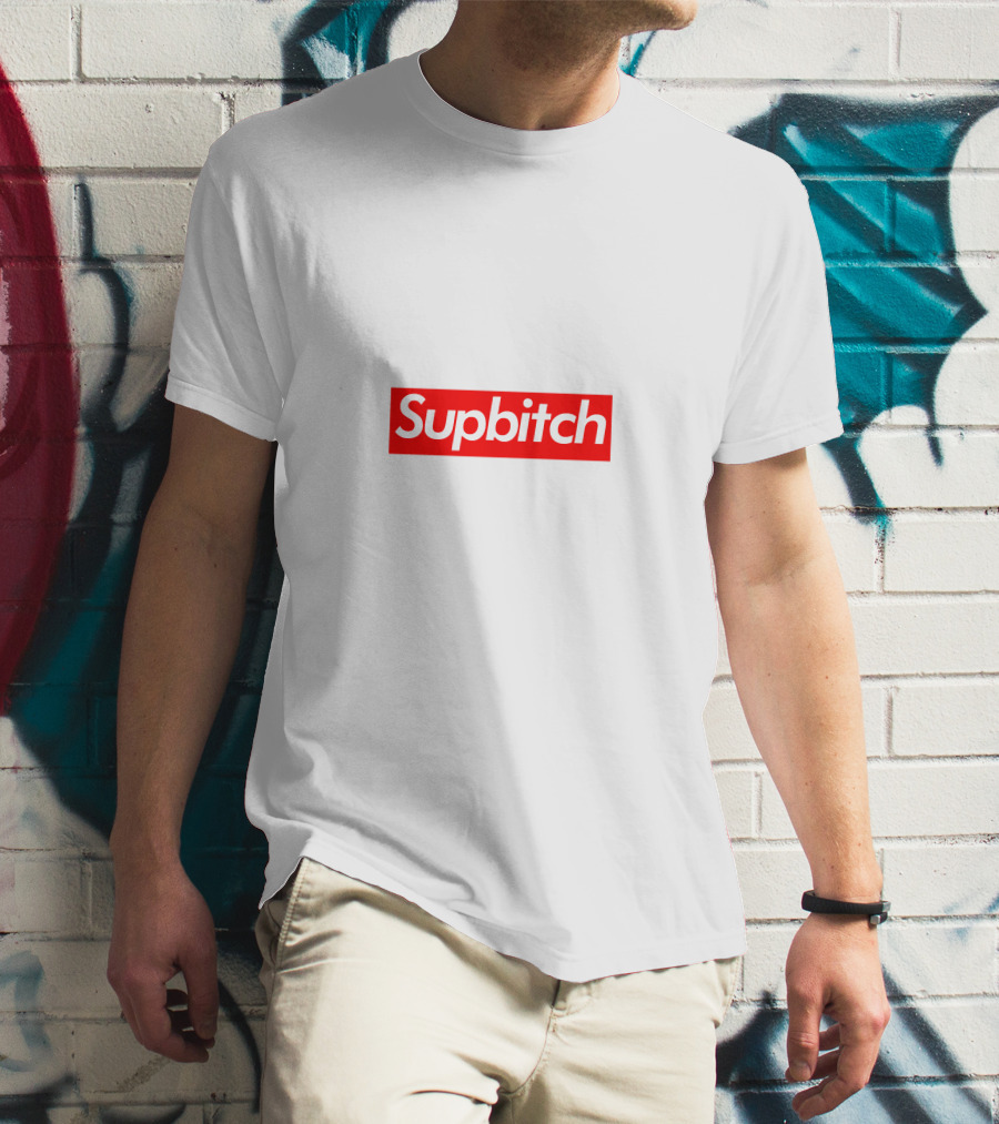 Supbitch Red Box Logo Streetwear T-Shirt
