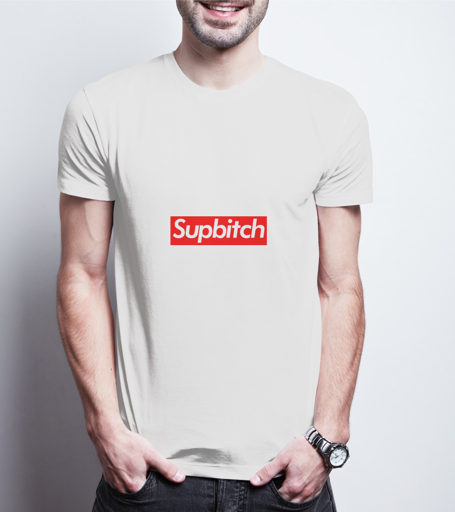 Supbitch Red Box Logo Streetwear T-Shirt