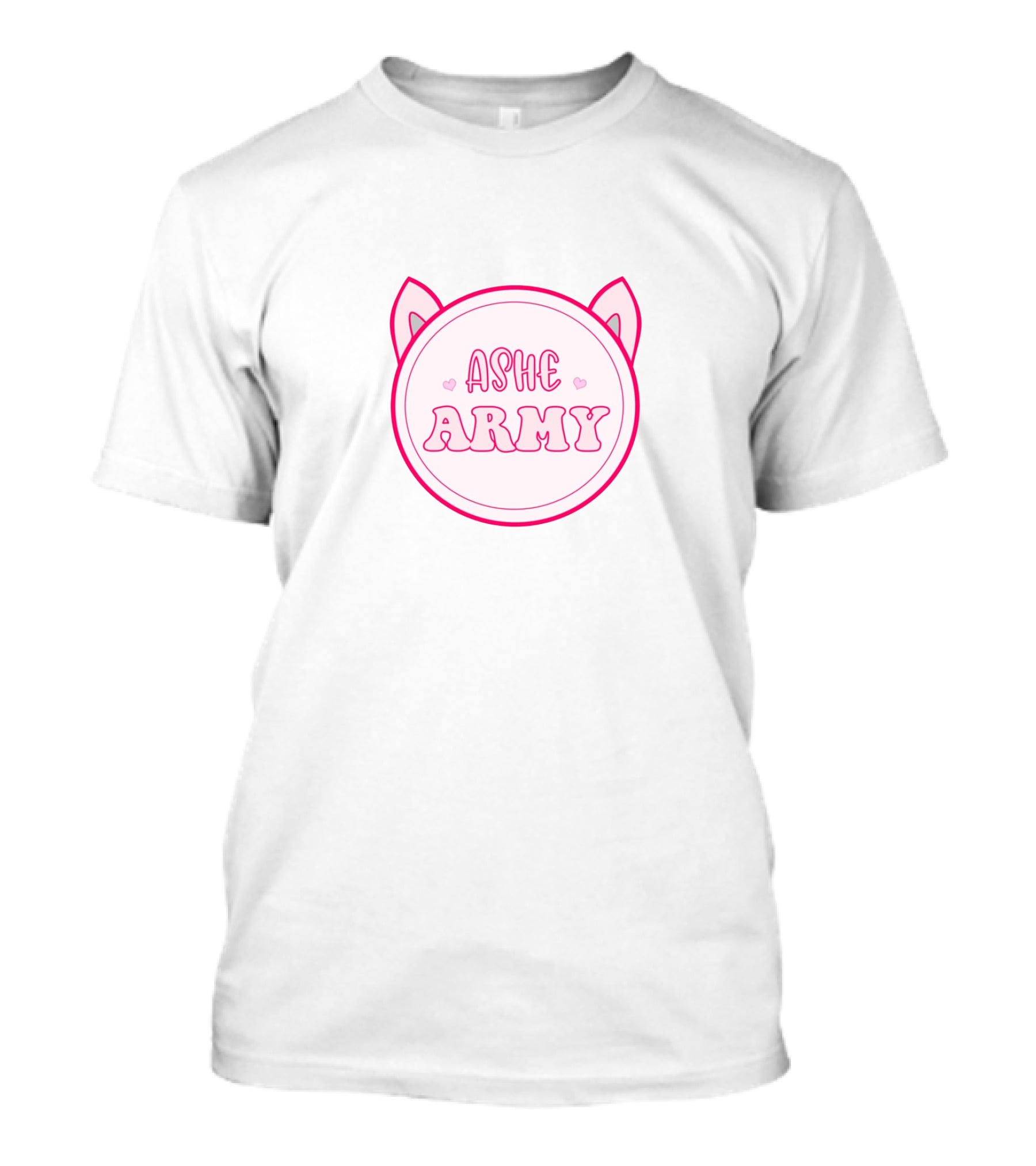 Ashe Army Pink Ears Badge T-Shirt