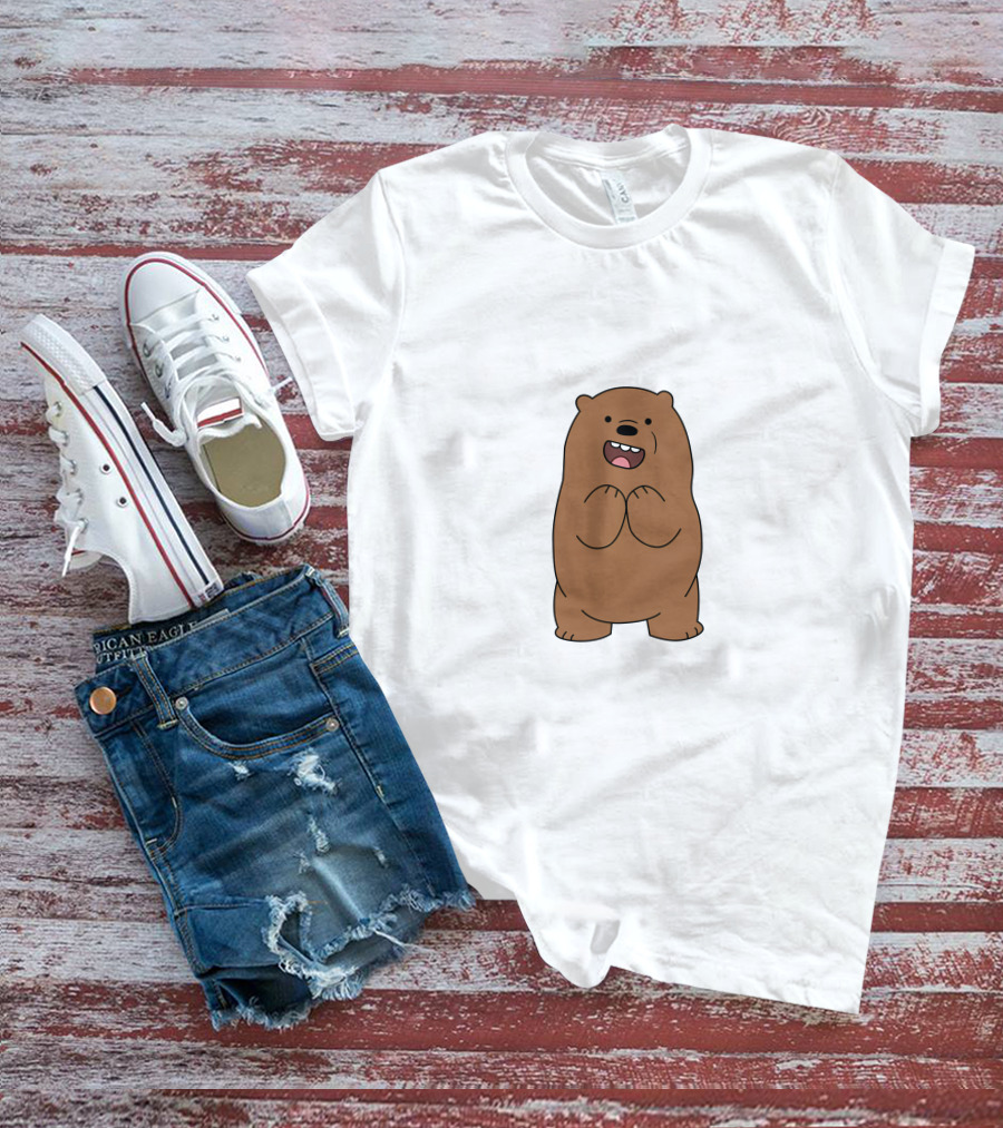 We Bare Bears Standing Bear Character T-Shirt