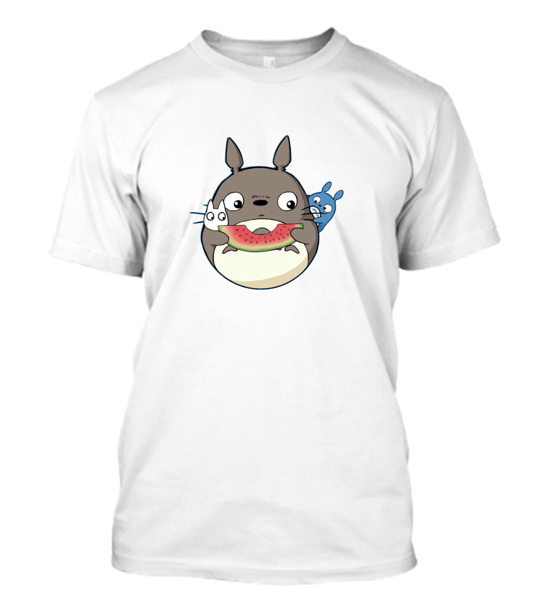 Tiko Totoro Watermelon Anime Character Trio T-Shirt