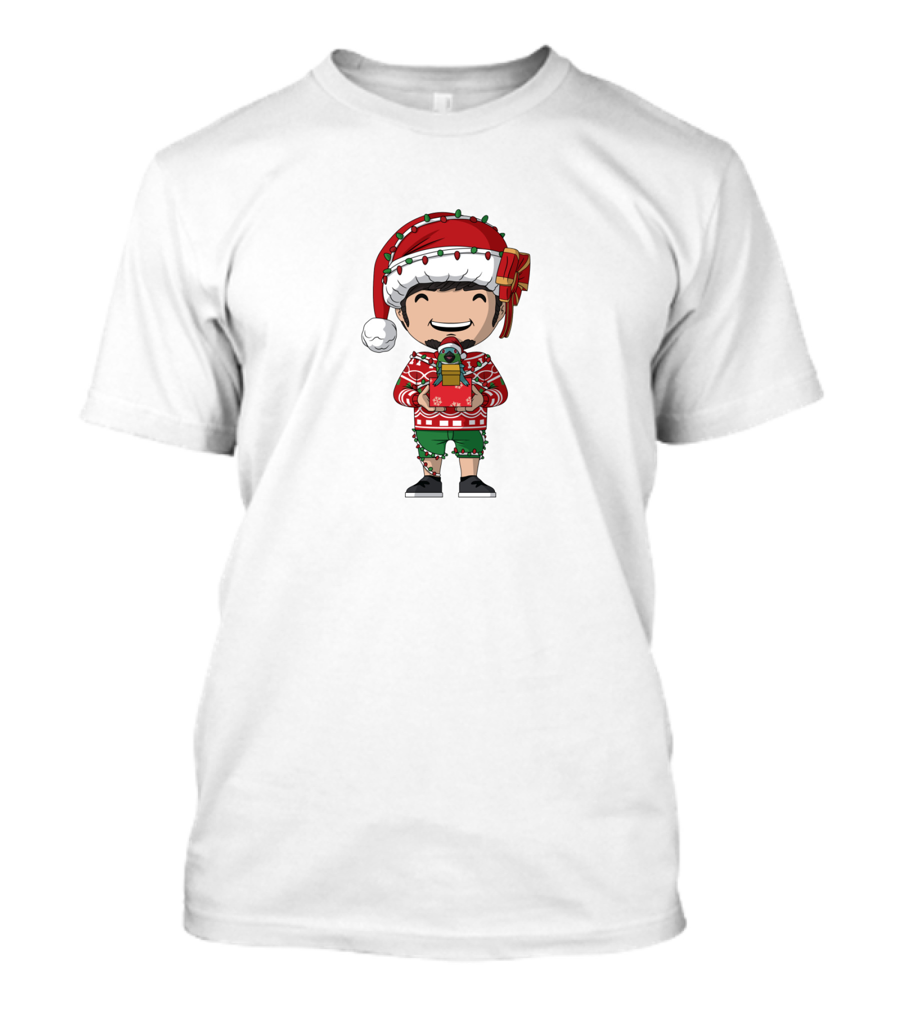 Youtooz Holiday Collectible Ugly Christmas Sweater Santa Hat T-Shirt