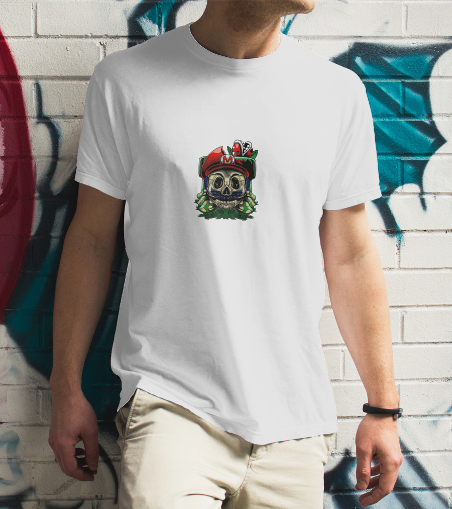Oompaville Skull Mario Piranha Plant Mashup T-Shirt