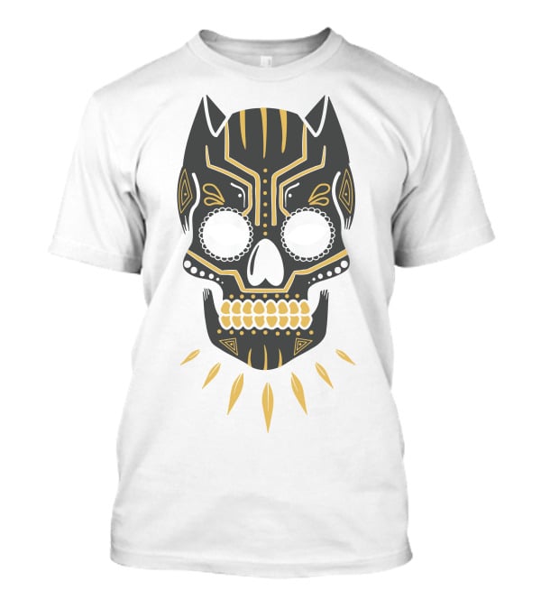 Black Panther Sugar Skull Mask T-Shirt