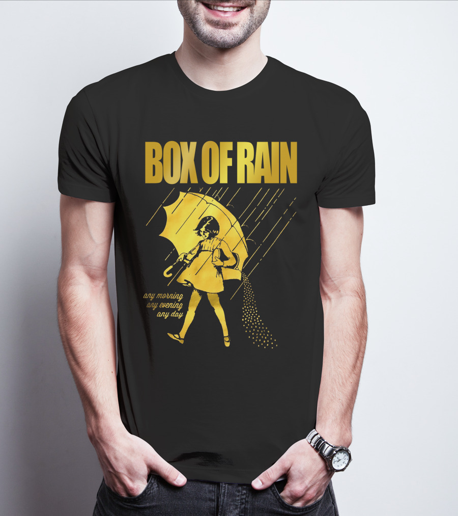 Box Of Rain Any Morning Any Evening Any Day Umbrella Girl T-Shirt