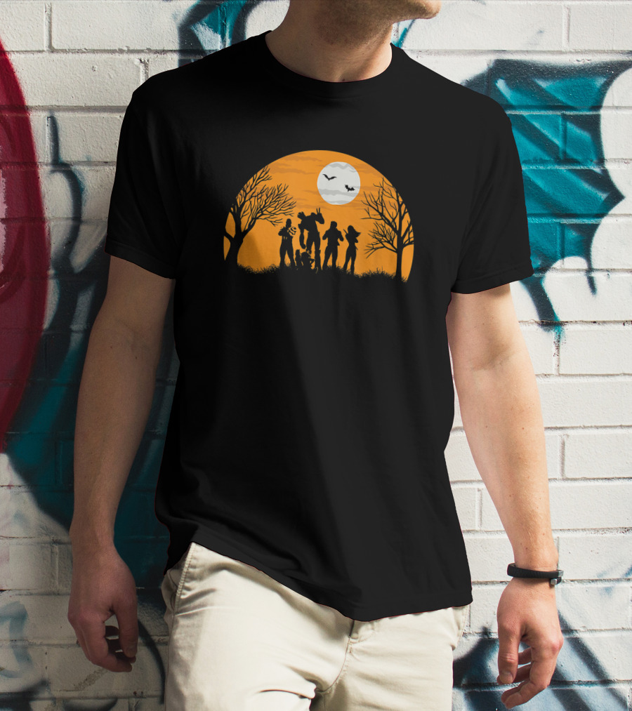 Guardians Of The Galaxy Halloween Silhouette Scene Marvel T-Shirt
