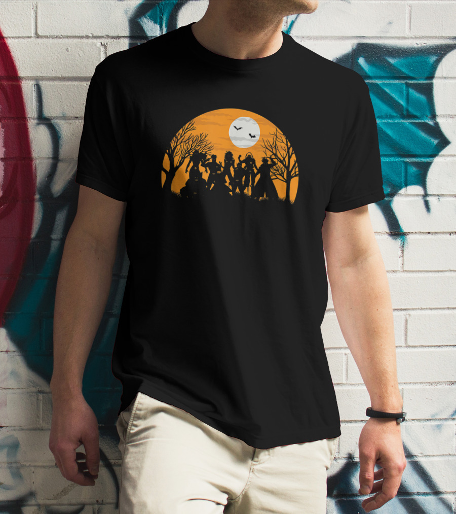 Marvel X Halloween Silhouettes Full Moon Bats T-Shirt