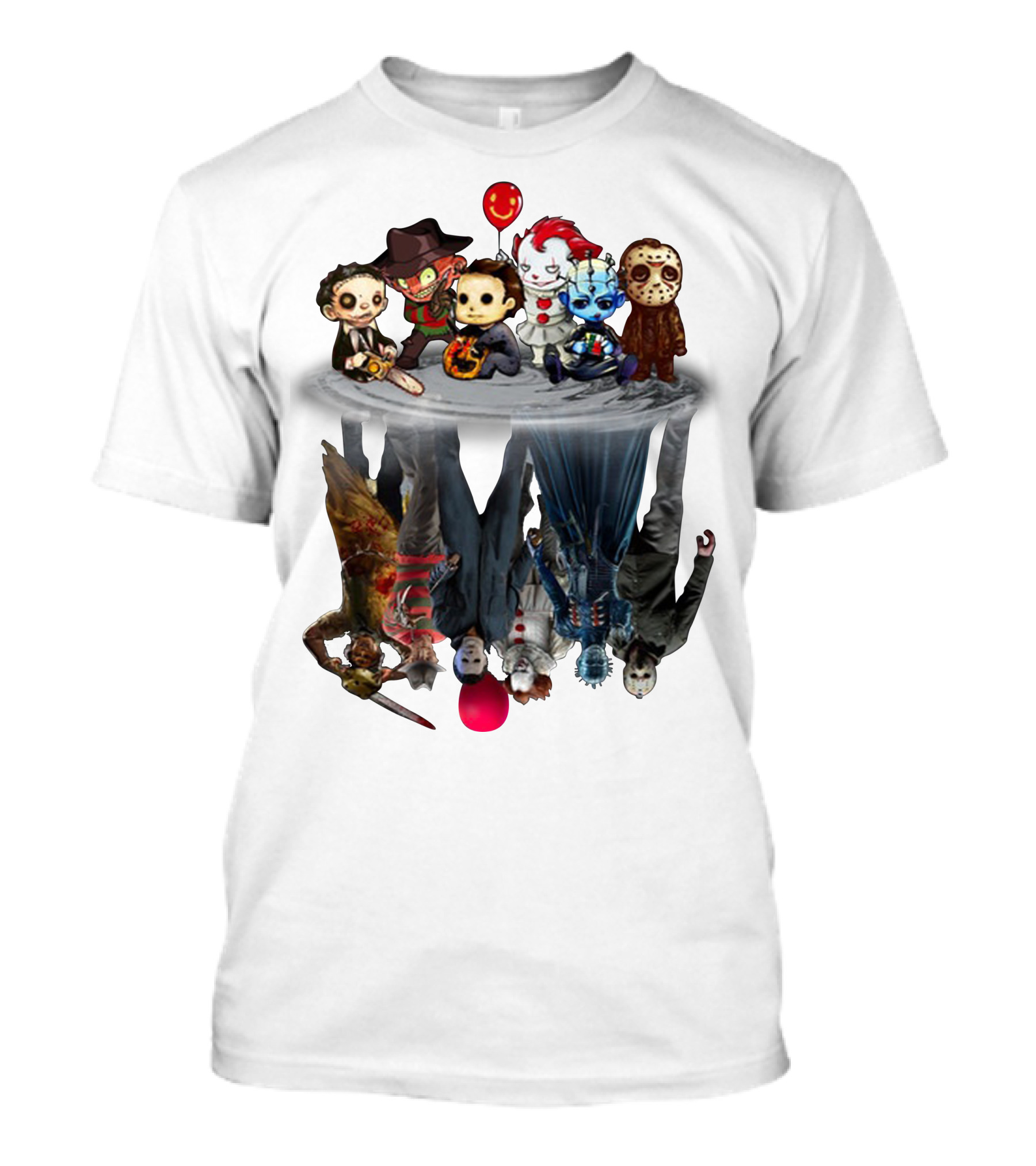 Family Is Everything Horror Icons Reflection T-Shirt