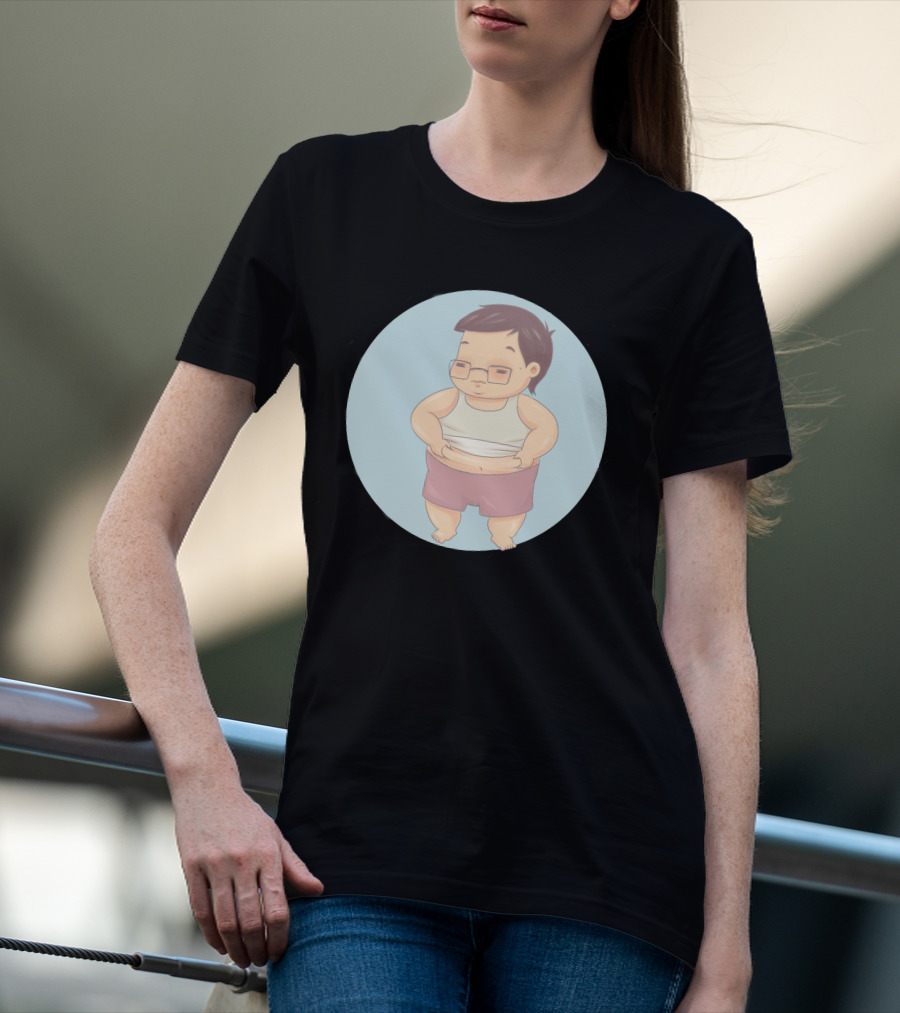 AnhBeo Round Cartoon Character T-Shirt