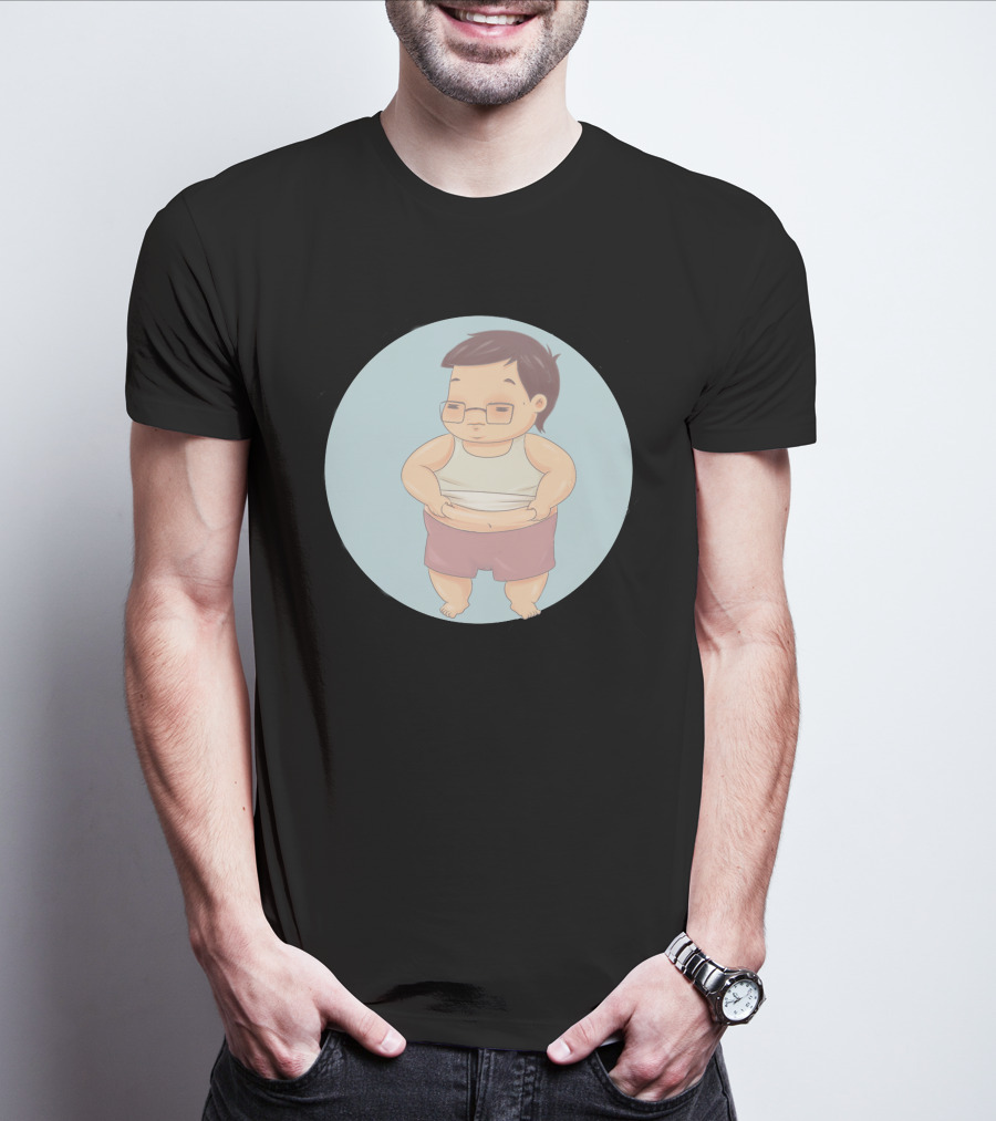 AnhBeo Round Cartoon Character T-Shirt