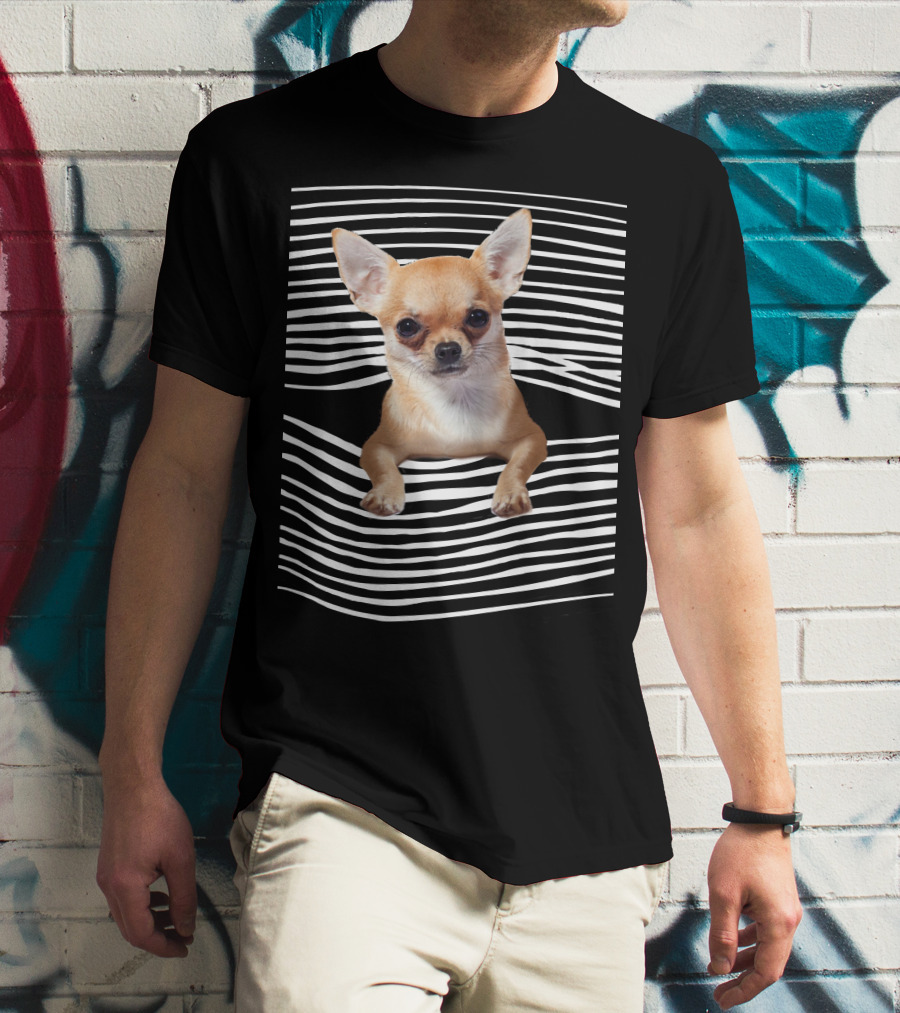Chihuahua Optical Illusion Stripes ABCS T-Shirt
