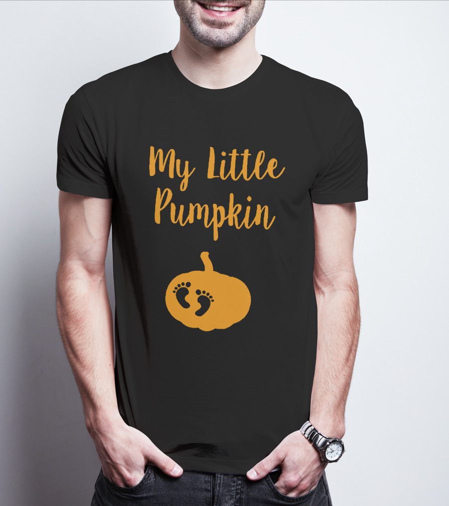 My Little Pumpkin Baby Footprints T-Shirt