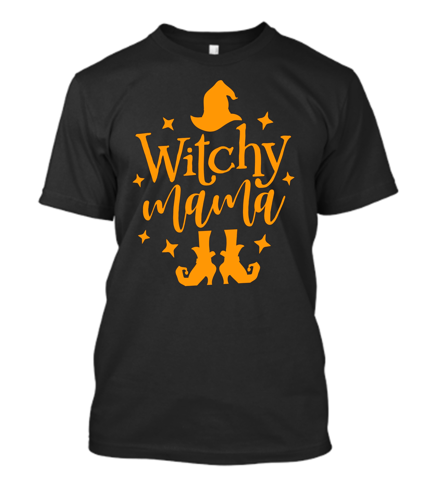 Witchy Mama Wizard Hat Boots Stars T-Shirt