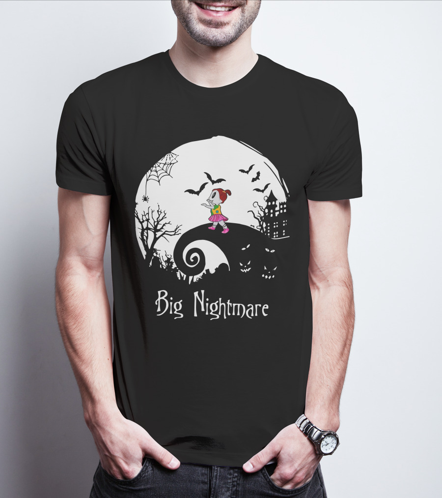 Big Nightmare Girl Halloween Scene T-Shirt