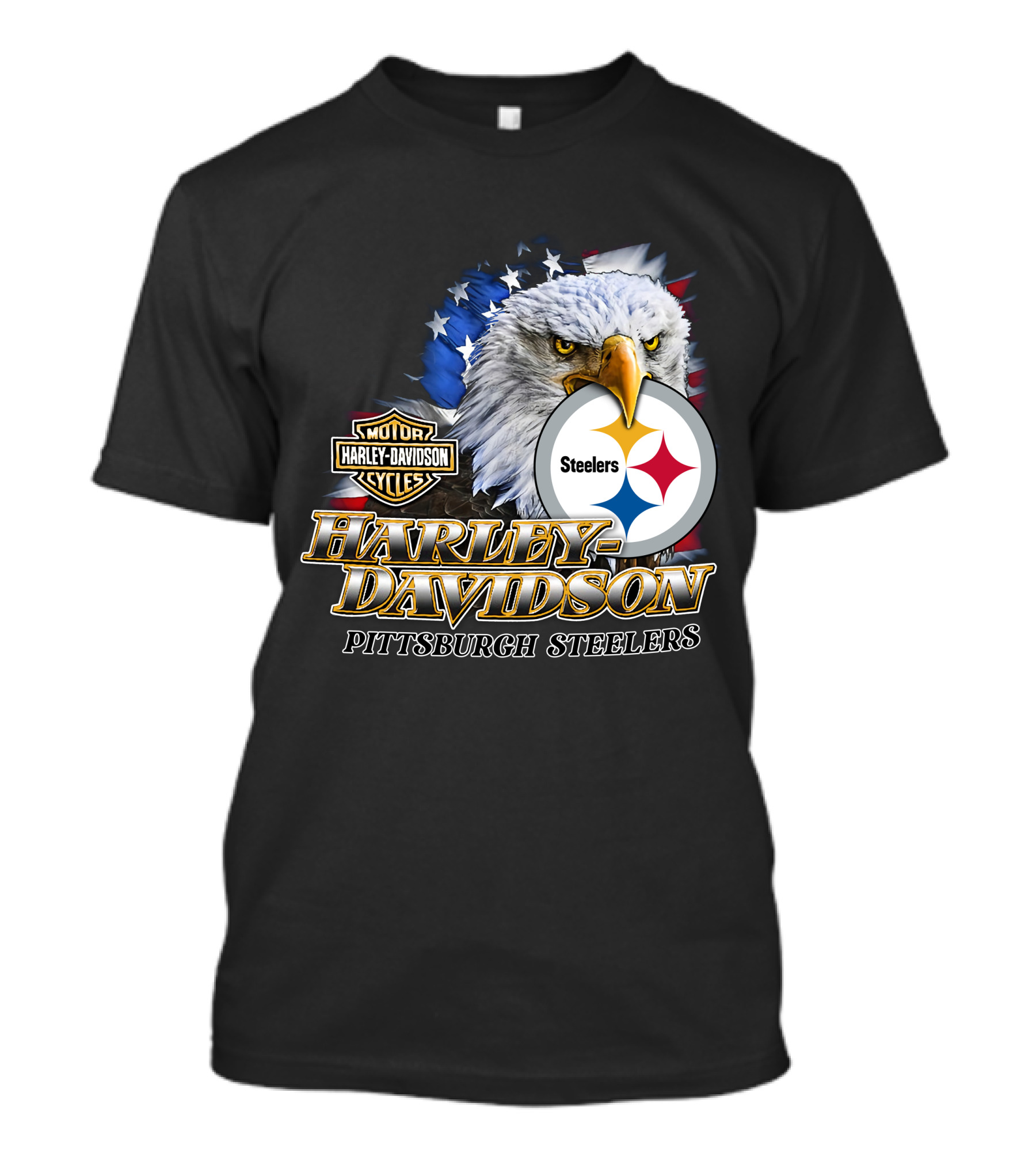 Harley Davidson Pittsburgh Steelers American Eagle T-Shirt