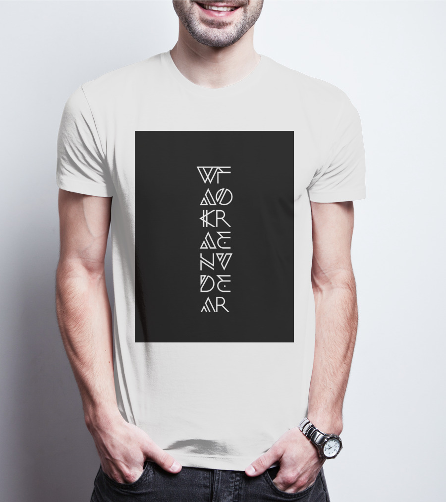Wakanda Forever Vertical Tribal Text T-Shirt
