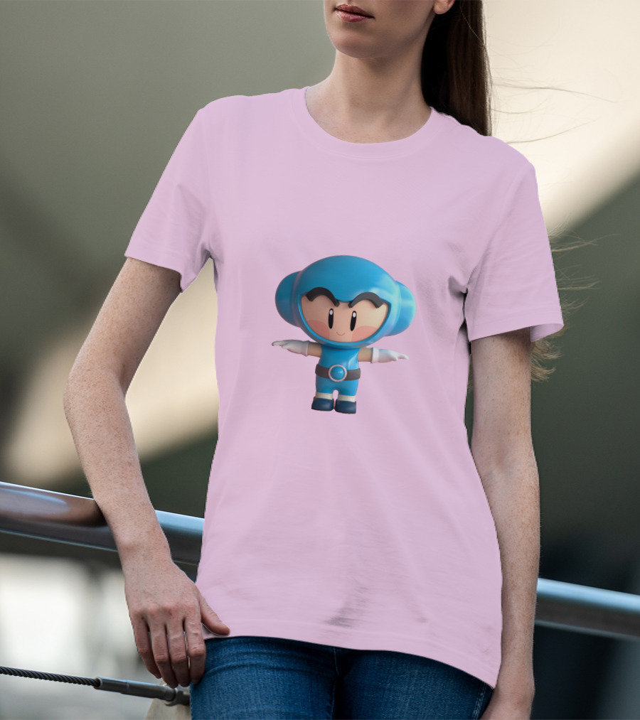 Crazy Arcade Dao Cute Character Blue T-Shirt