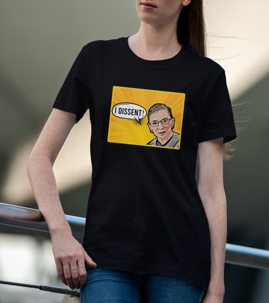 I Dissent Ruth Bader Ginsburg Yellow Pop T-Shirt