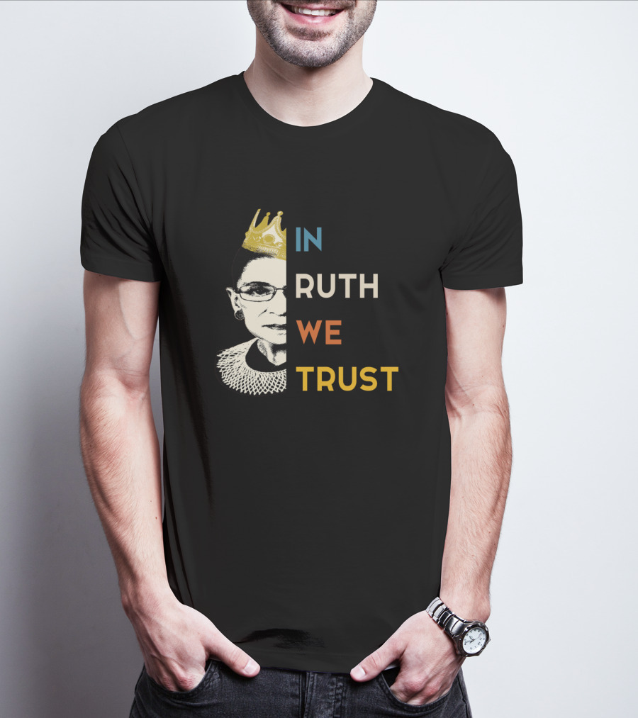 IN RUTH WE TRUST Crown Collar Half T-Shirt