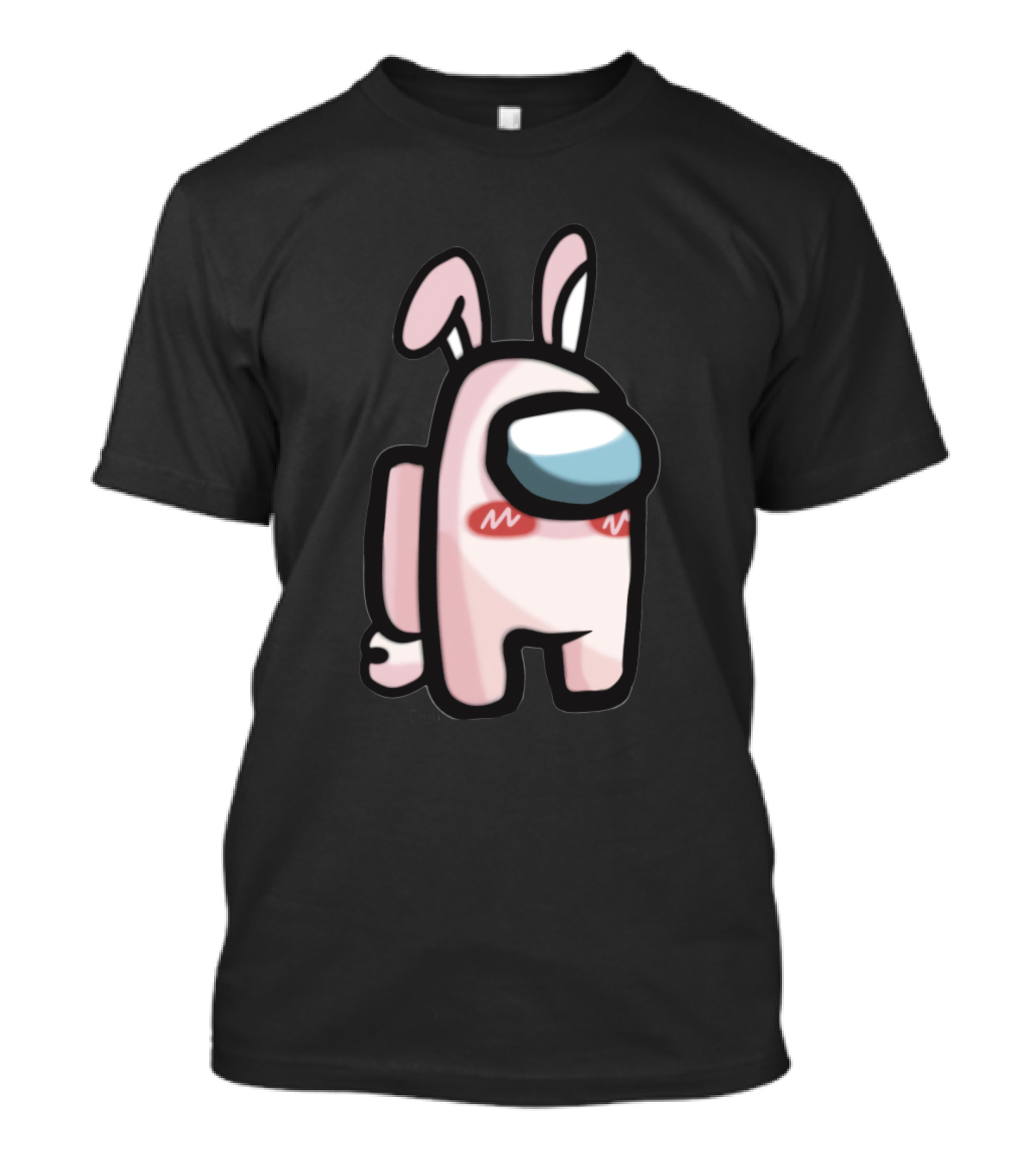 Among Us Bunny Costume Blush Fanart T-Shirt