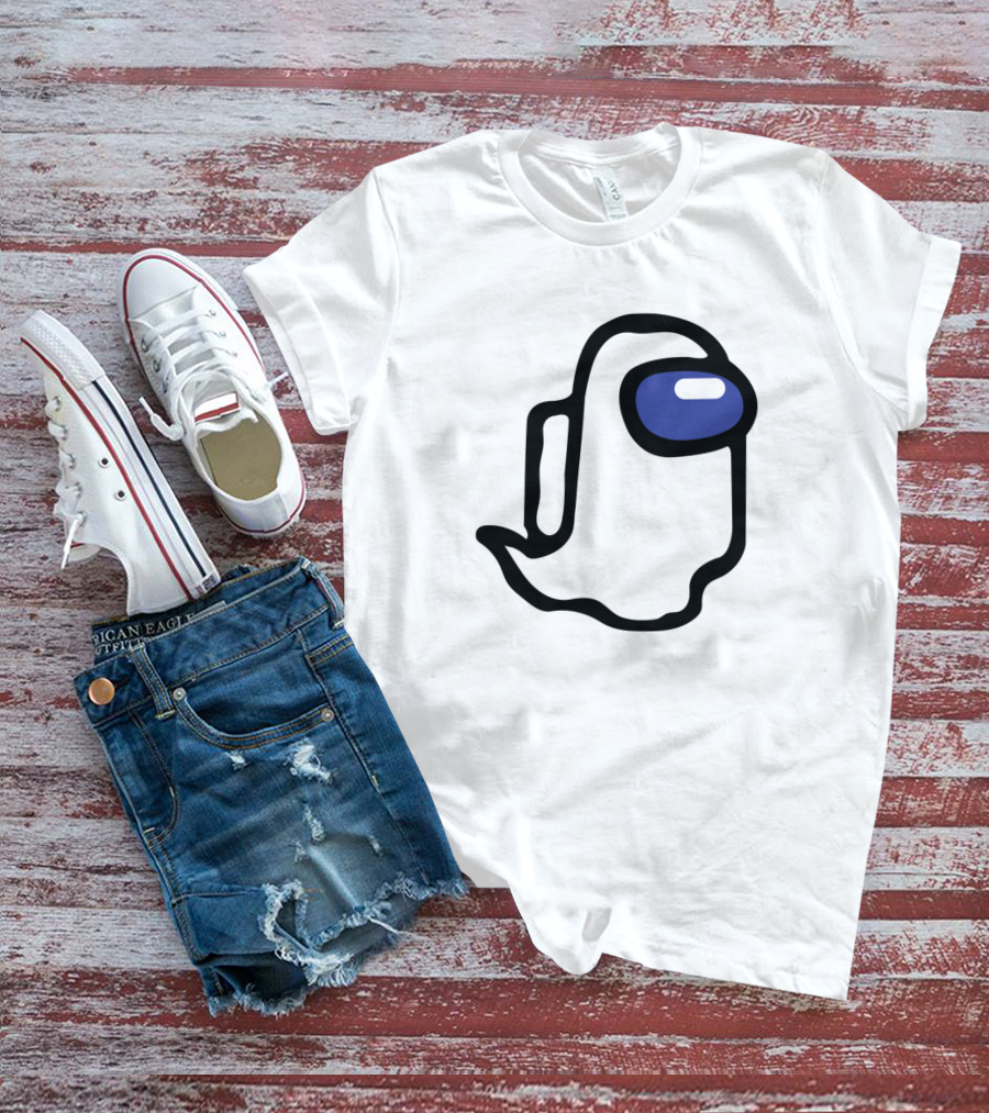 Among Us Ghost Character Minimalist T-Shirt