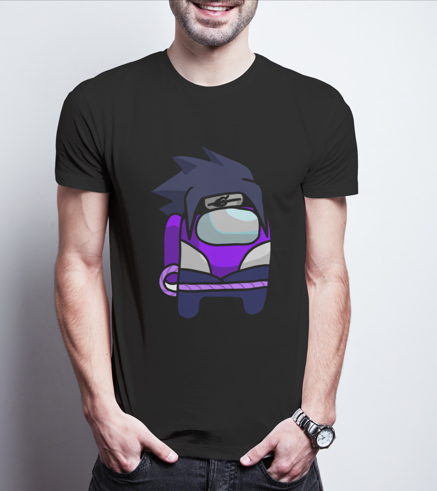 Among Us Ninja Sasuke Crossover Purple Crewmate Warrior T-Shirt