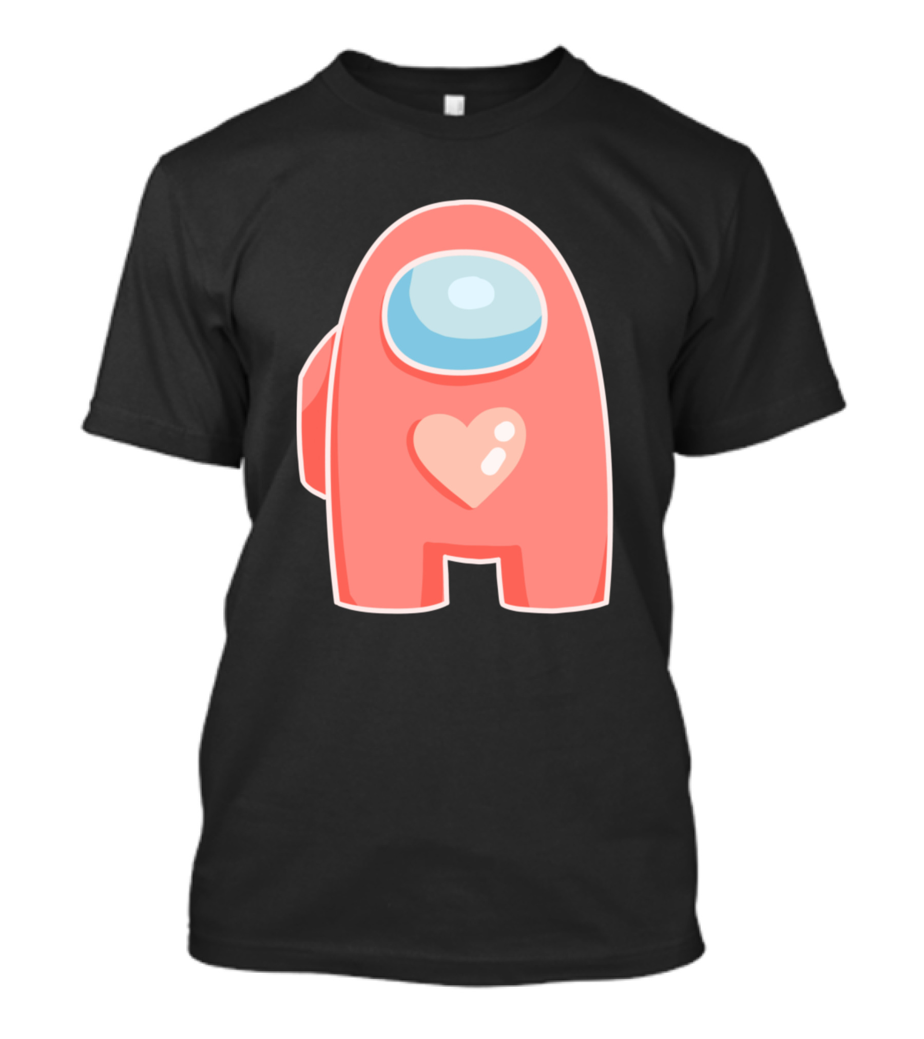 Red Crewmate With Heart Among Us T-Shirt
