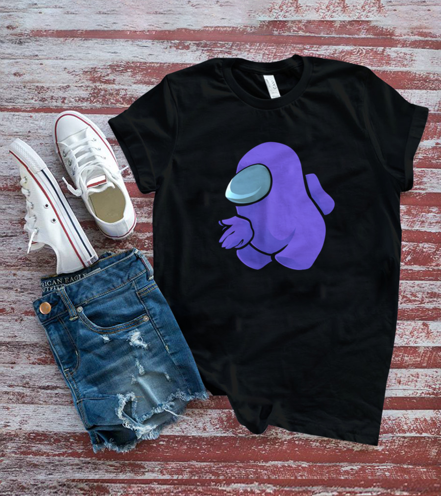 Sus Purple Crewmate Gaming Character T-Shirt