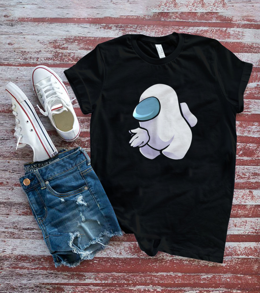 Sus White Among Us Character Crewmate T-Shirt