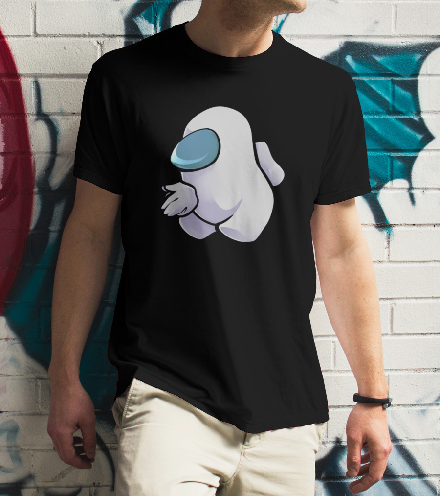 Sus White Among Us Character Crewmate T-Shirt