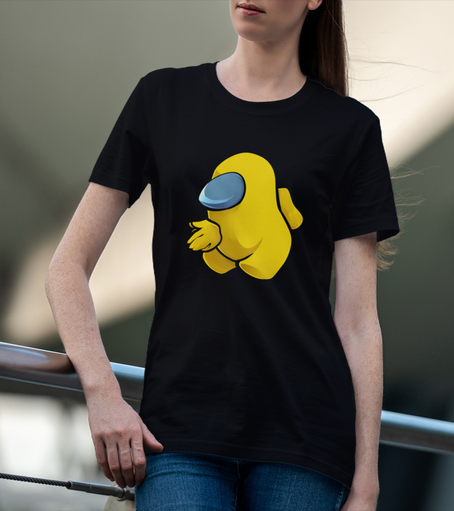 Sus Yellow Among Us Character T-Shirt