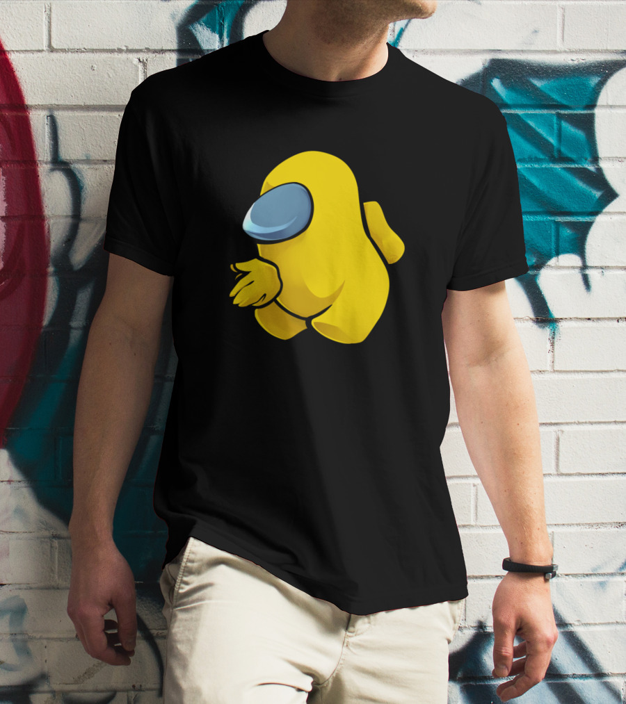 Sus Yellow Among Us Character T-Shirt