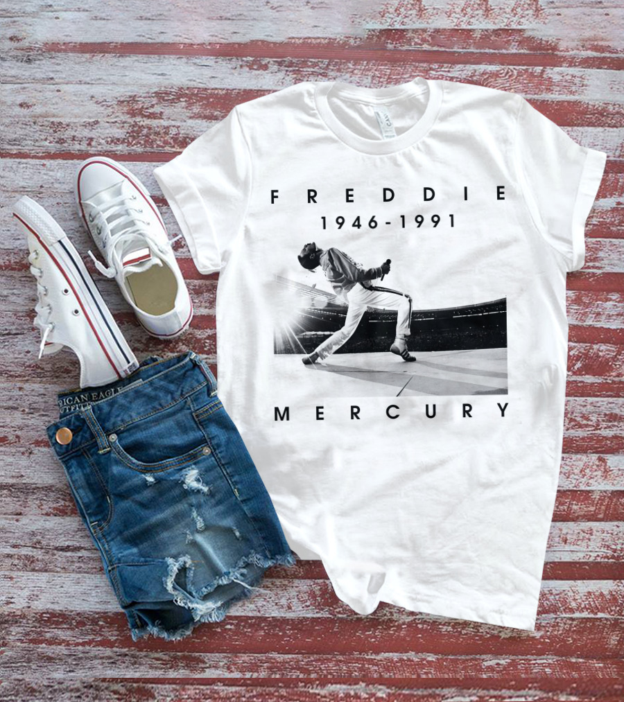 Freddie Mercury 1946-1991 Iconic Stage Performance T-Shirt