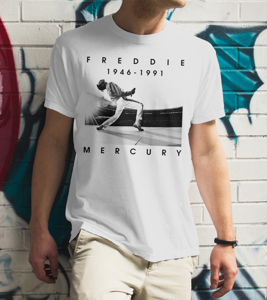 Freddie Mercury 1946-1991 Iconic Stage Performance T-Shirt