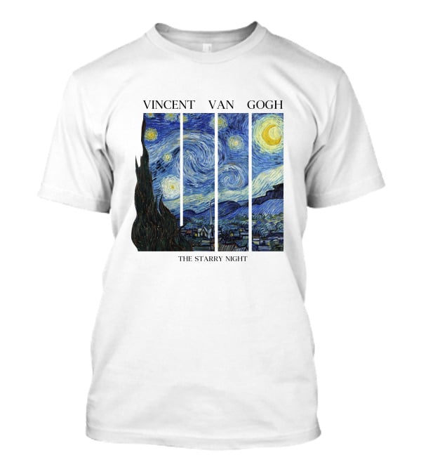 Vincent Van Gogh The Starry Night Quadrant Series T-Shirt