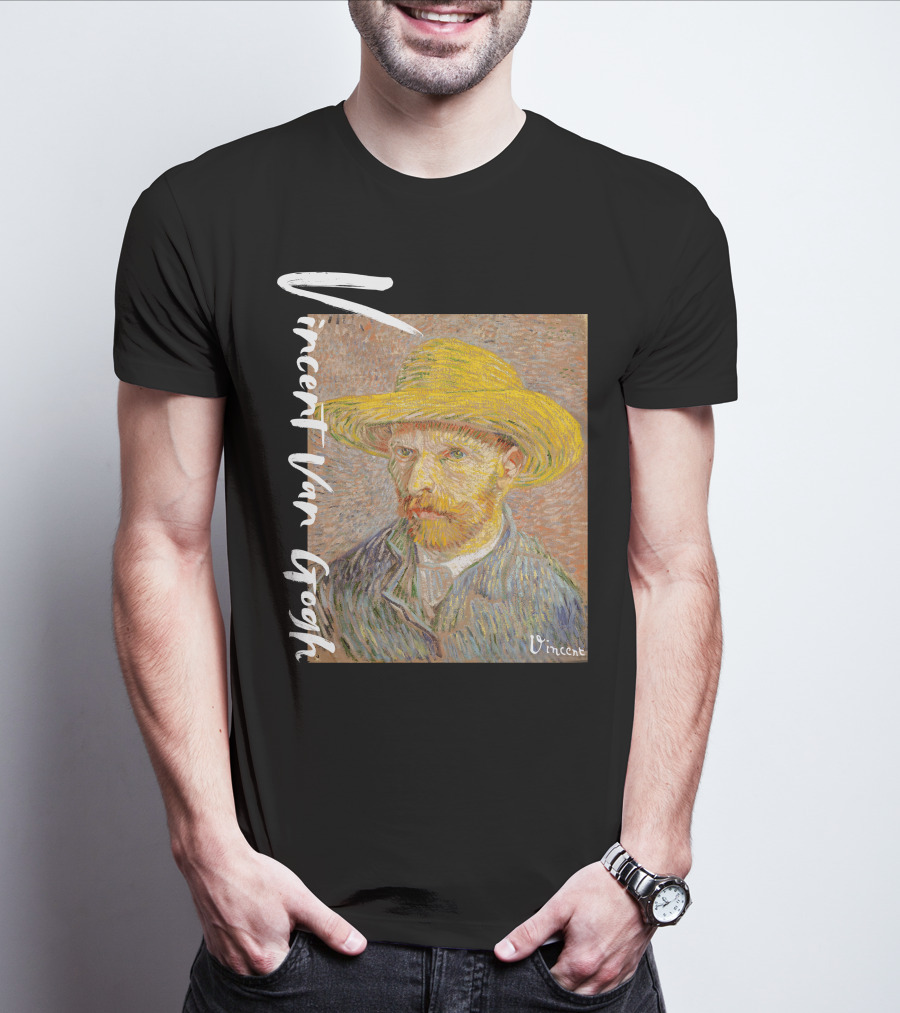 Vincent Van Gogh Self Portrait With Straw Hat Vincent T-Shirt