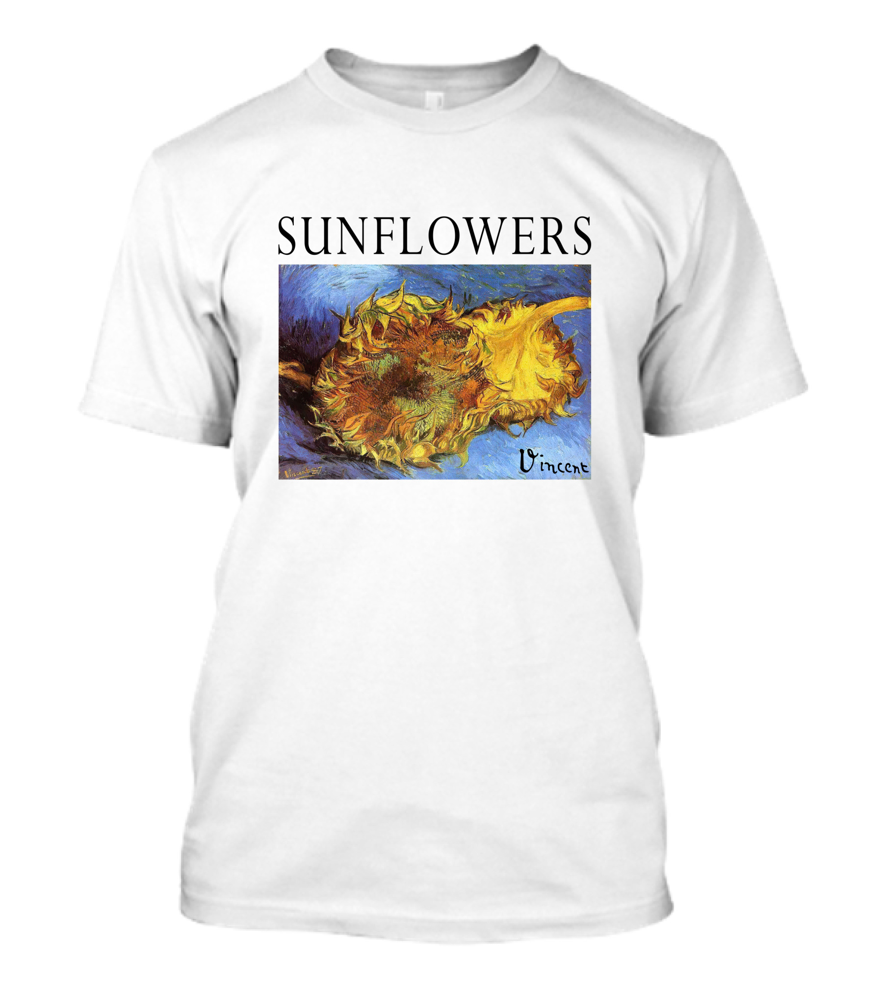 Sunflowers Vincent Van Gogh Painting Vincent Signature T-Shirt