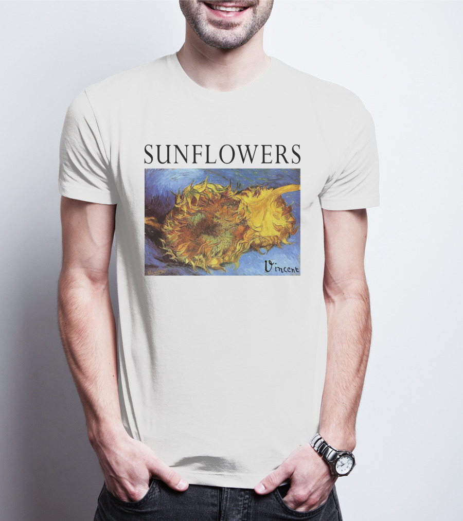 Sunflowers Vincent Van Gogh Painting Vincent Signature T-Shirt