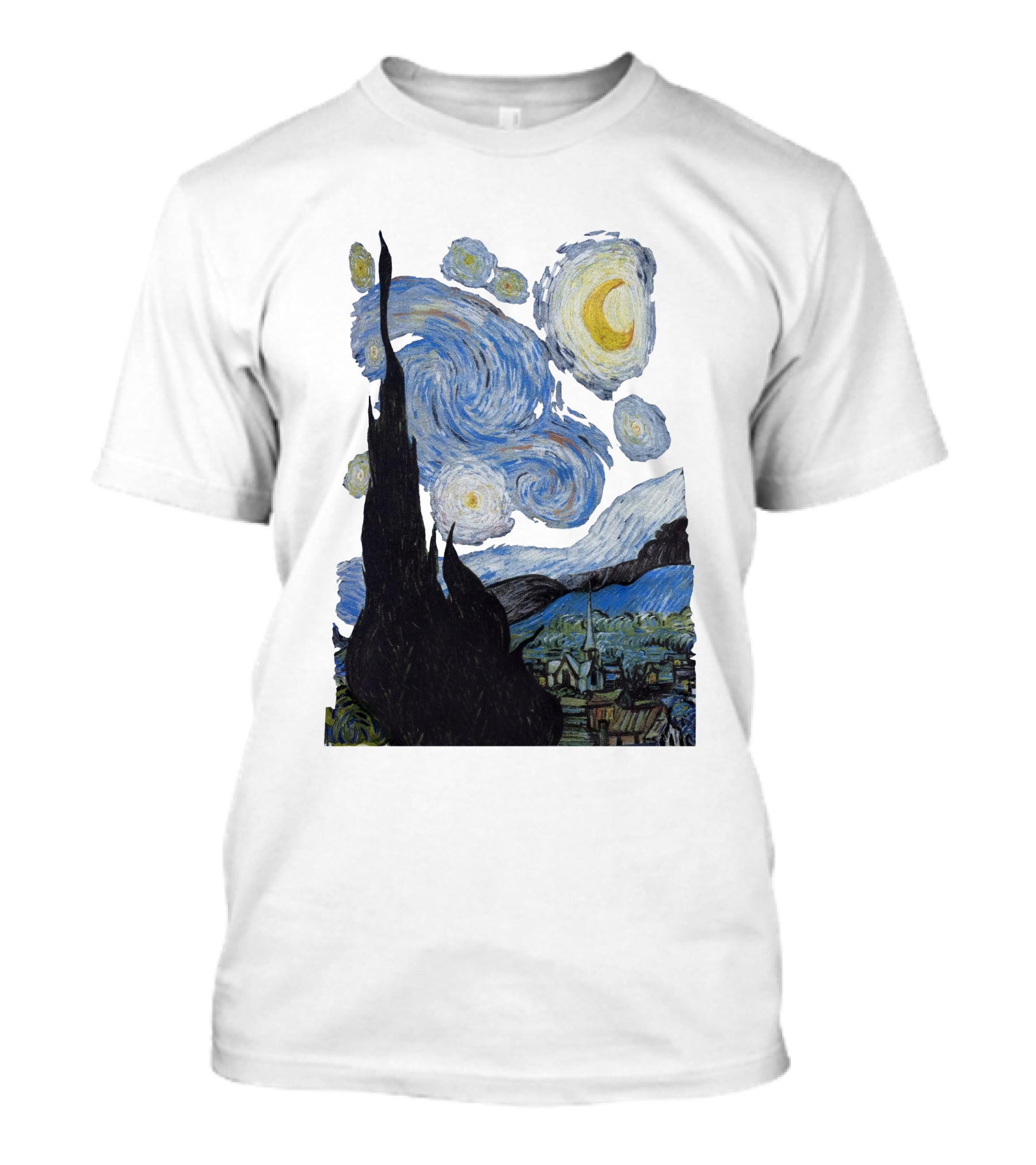 Starry Night Vincent Van Gogh Painting Swirls And Sky T-Shirt